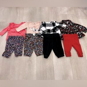 Set of 4 Baby Girl Outfits